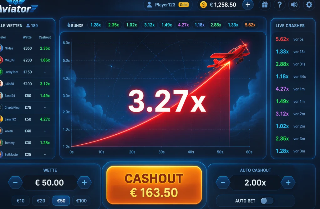 Übersicht laufender Casino-Aktionen, Reload-Boni und Treuestufen auf dem Display